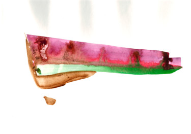 Painting titled "Crushed on New Year…" by Dmitri Matkovsky, Original Artwork, Watercolor