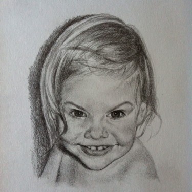 Dessin intitulée "Lou 3" par Michèle Rais, Œuvre d'art originale, Graphite