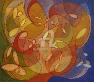 Peinture intitulée "Scintillement autom…" par Richard Aubin, Œuvre d'art originale, Aquarelle