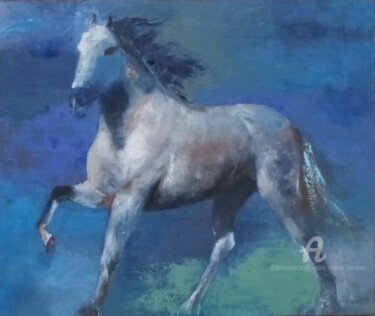 Peinture intitulée "liberté" par Marie Andrée Hembert, Œuvre d'art originale, Huile