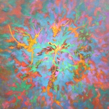 Peinture intitulée "implose" par Christophe Challier, Œuvre d'art originale, Huile