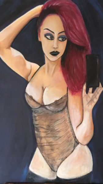 Peinture intitulée "Jeune femme en désh…" par Jean Luc L'Haridon, Œuvre d'art originale, Huile