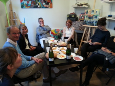 petite pause a l'atelier galerie phil et cha a rennes Fotografía titulada "petite pause a l'at…" por Philippe Sidot Et Charlotte Carsin, Obra de arte original