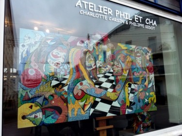 Fotografía titulada "atelier phil et cha" por Philippe Sidot Et Charlotte Carsin, Obra de arte original