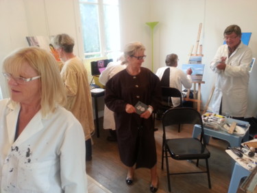Fotografía titulada "cours a l'atelier p…" por Philippe Sidot Et Charlotte Carsin, Obra de arte original