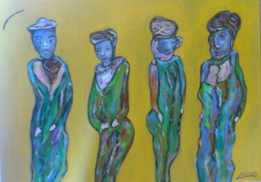 Peinture intitulée "l-oreille-sous-la-c…" par Bruno Briatte, Œuvre d'art originale, Acrylique
