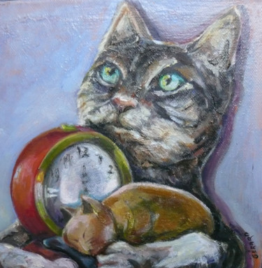 Peinture intitulée "le temps n'y pourra…" par Marieline Gerard, Œuvre d'art originale, Huile