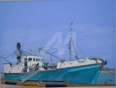 Painting titled "Terrasan" by Ivan Cilliers, Original Artwork, Oil