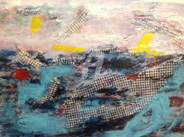 Painting titled "Mattanza a lampedusa" by Olimpia Pino, Original Artwork, Acrylic