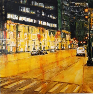 绘画 标题为“Rue de New York la…” 由Jeanne-Marie Delbarre, 原创艺术品, 丙烯 安装在木质担架架上