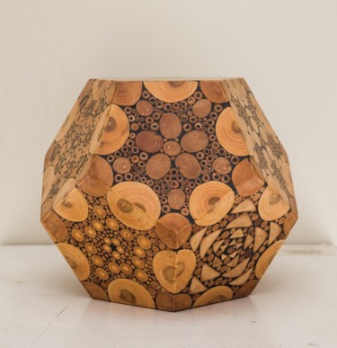 Sculpture intitulée "Dodécaèdre" par Roger Aubert, Œuvre d'art originale, Bois