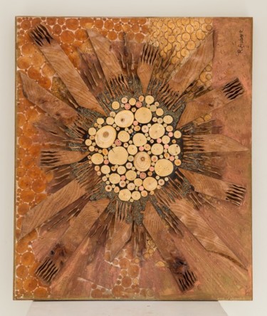 Sculpture intitulée "Canicule" par Roger Aubert, Œuvre d'art originale, Bois