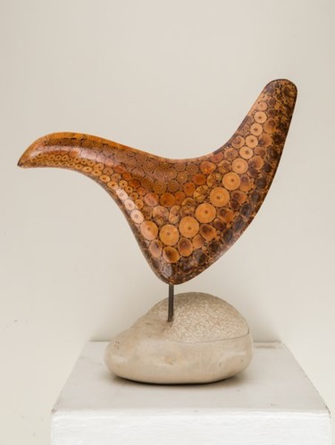 Sculpture intitulée "Forme ailée n°1" par Roger Aubert, Œuvre d'art originale, Bois
