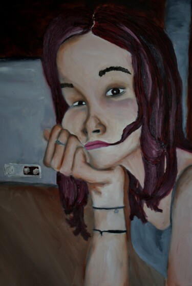 Self-portrait Painting titled "Self-portrait" by Elke Matthaeus, Original Artwork, Oil