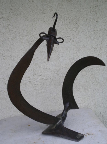 L'intello . Sculpture intitulée "L'intello ." par Jean Marc, Œuvre d'art originale, Métaux