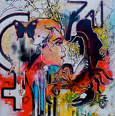 Peinture intitulée "scorpio.jpg" par Claude Géan, Œuvre d'art originale, Acrylique