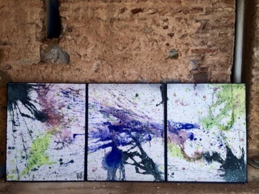 Malerei mit dem Titel "Triptyque" von Aurélien Hild, Original-Kunstwerk, Acryl