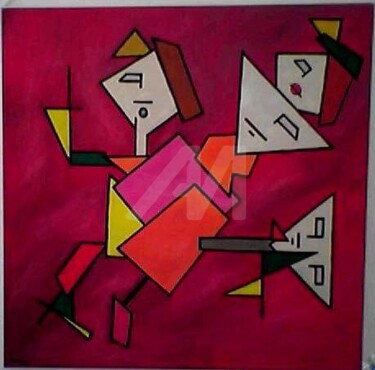 Peinture intitulée "côté travers" par Madorssane, Œuvre d'art originale, Huile