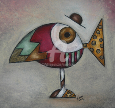 Mustertier 「Mustertier」というタイトルの描画 Nina Boosによって, オリジナルのアートワーク, チョーク