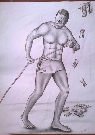 Schilderij getiteld "Struggle continue" door Art Doctor, Origineel Kunstwerk