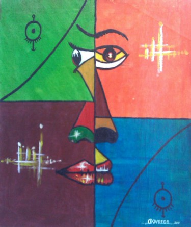 Malerei mit dem Titel "Face of Anger" von Art Doctor, Original-Kunstwerk