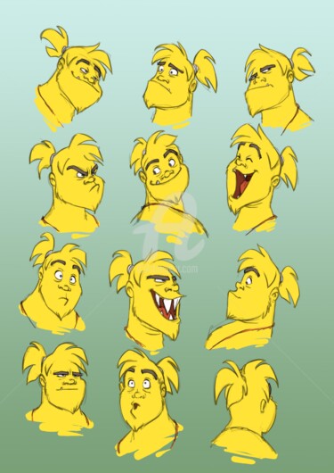 Dessin intitulée "profy-expressions-c…" par Thierry Goulard, Œuvre d'art originale, Photographie numérique