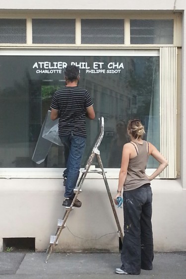 Fotografía titulada "titi et cha sur la…" por Philippe Sidot Et Charlotte Carsin, Obra de arte original