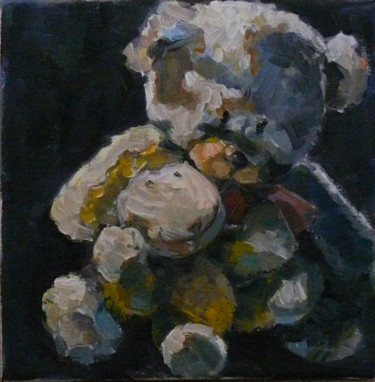 Peinture intitulée "peluches" par Marieline Gerard, Œuvre d'art originale, Huile