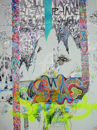 Peinture intitulée "SWAG" par Mariekverbois, Œuvre d'art originale, Encre