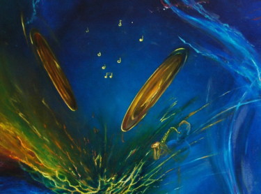 Peinture intitulée "JAILLISSEMENT MUSIC…" par Yvette Matysiak, Œuvre d'art originale