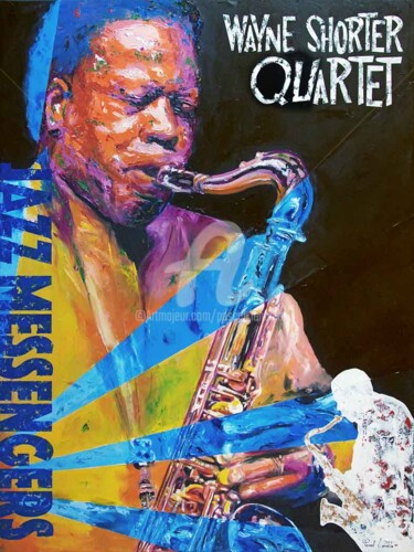 绘画 标题为“Wayne Shorter” 由Pascal Lenoble, 原创艺术品, 油