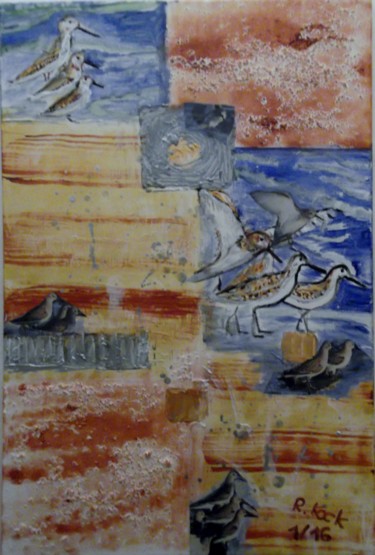 Painting titled "Knutts (Arktis, Grö…" by Renate Kock, Original Artwork, Acrylic