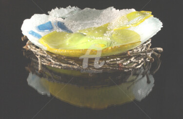 Sculpture titled "Ou est passé l'autr…" by Dominique Plastre, Original Artwork, Glass