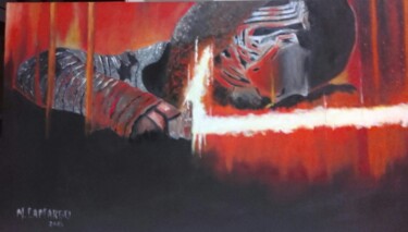 Painting titled "Kylo Ren" by Marcelo Camargo, Original Artwork, Oil
