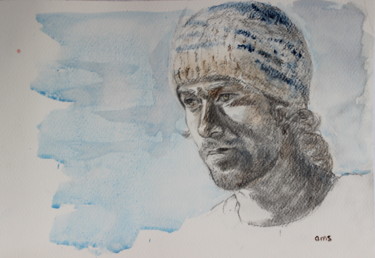 Drawing titled "Étude 1" by Anne-Marie Simard-Grasset, Original Artwork, Watercolor