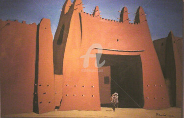 Pittura intitolato "Porte du Sahara" da Guido Mannini, Opera d'arte originale, Olio