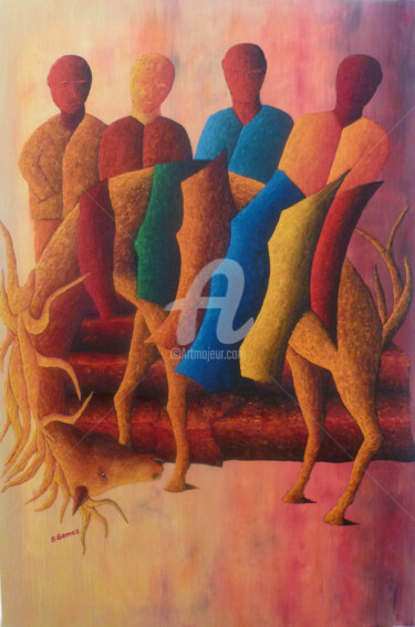 Peinture intitulée "les-indomptables.jpg" par B.Gomes, Œuvre d'art originale
