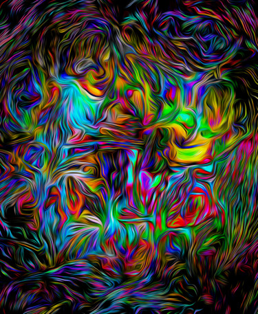 Arte digital titulada "Mujer en el jardín.…" por Decolorado, Obra de arte original, Pintura Digital
