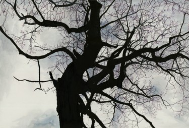 Drawing titled "WINTER TREE III" by Nives Palmić, Original Artwork, Ink