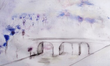 Peinture intitulée "c'était l'hiver" par Francisco Mendes, Œuvre d'art originale, Encre