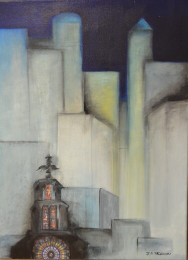 제목이 "New York"인 미술작품 Jean Pierre Tachon로, 원작, 기름