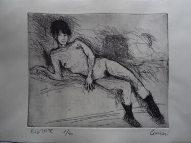 Allumette Printmaking titled "Allumette" by Manuel Leonardi, Original Artwork, Etching
