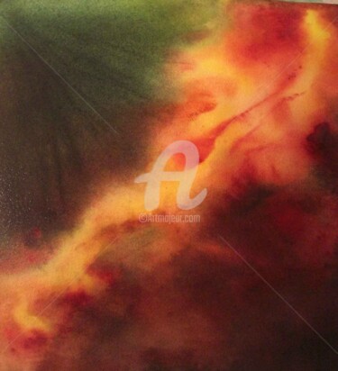 Peinture intitulée "2015-nebuleuse-1.jpg" par Aquarelles D'Ô, Œuvre d'art originale, Aquarelle