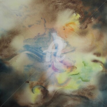 Peinture intitulée "2015-nebuleuse-2.jpg" par Aquarelles D'Ô, Œuvre d'art originale, Aquarelle