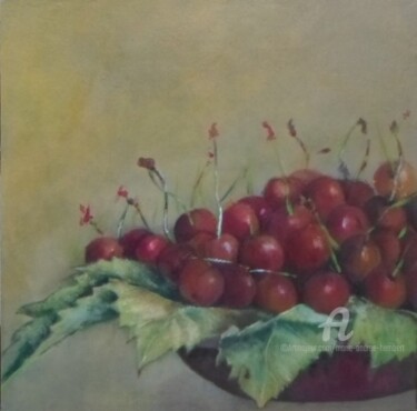 Peinture intitulée "Les Cerises" par Marie Andrée Hembert, Œuvre d'art originale, Acrylique Monté sur Châssis en bois