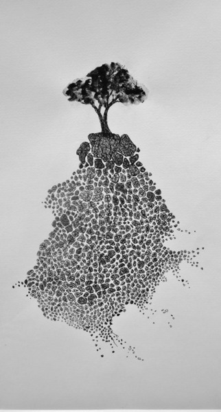 lévitation fragmentée Dessin intitulée "lévitation fragment…" par Catherine Cazaentre, Œuvre d'art originale