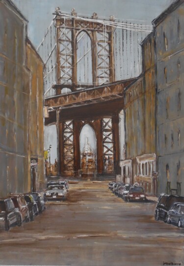 绘画 标题为“Pont-de-Manhattan” 由Jeanne-Marie Delbarre, 原创艺术品, 丙烯