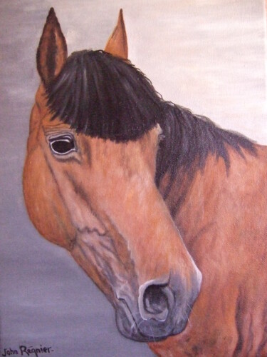 Peinture intitulée "Niama" par John Regnier, Œuvre d'art originale, Huile Monté sur Châssis en bois
