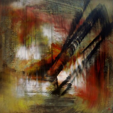 Amnesia - Abstraction - Abstract Art -Tons vert, rouge, noir Pintura titulada "Amnesia - Abstracti…" por Davidian Gotis Abstraction Abstraite, Obra de arte original, Acrílico