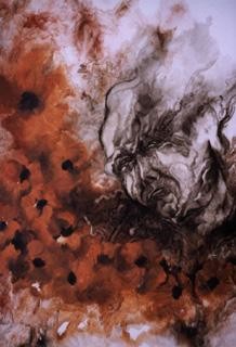 Peinture intitulée "LE PASSAGE . OU :" par Ghyslaine De Sevlian, Œuvre d'art originale, Huile